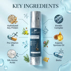 Aptlura Rootscare Hair Serum with key ingredients displayed on a light blue background