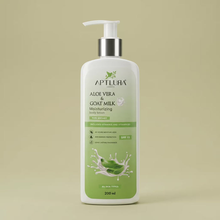 Aptlura Aloe Vera & Goat Milk Moisturizing Body Lotion 200ml