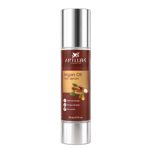 Aptlura Argan Oil Hair Serum bottle on a white background
