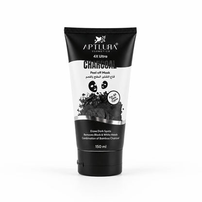 Tube of Aptlura Charcoal Peel off Mask on a white background