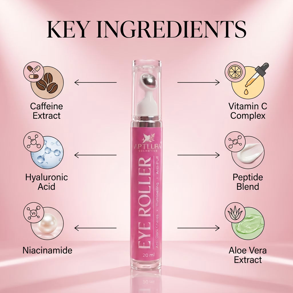 Aptlura Eye Roller – Dark Circle & Puff Care (20ml)