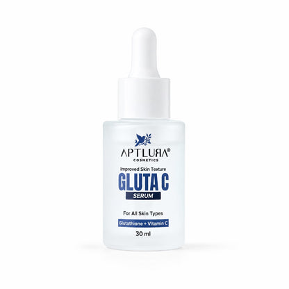 Aptlura Gluta C Serum bottle on a white background