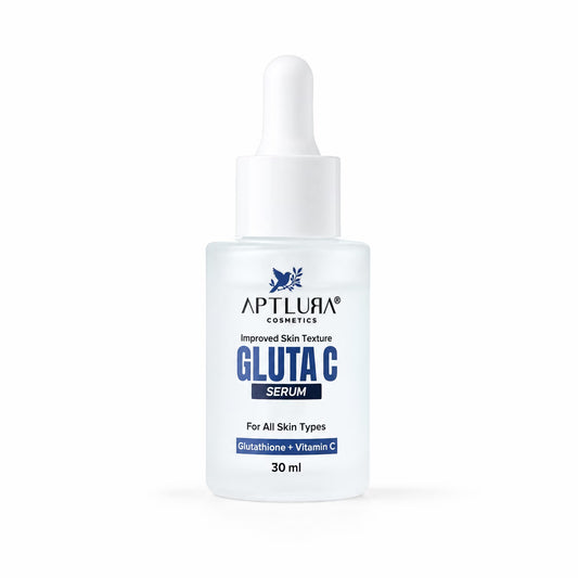 Aptlura Gluta C Serum bottle on a white background