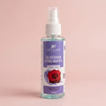 Bottle of Aptlura Glycerin Rose Water Facial Toner on a pink background