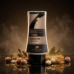 Aptlura Keratin conditioner bottle with ingredients on a dark background