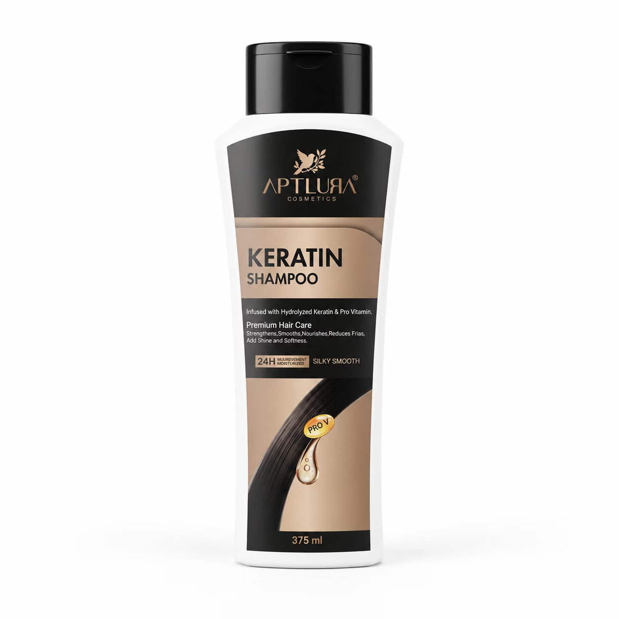 Aptura Keratin Shampoo bottle on a white background