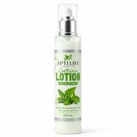 Aptlura Soothing Lotion bottle with green label on a white background