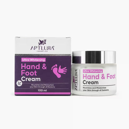 A Box and Jar of Aptlura Cosmetics Hand and Foot Cream.