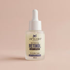 Aptlura Cosmetics Retinol Night Serum bottle on a beige background