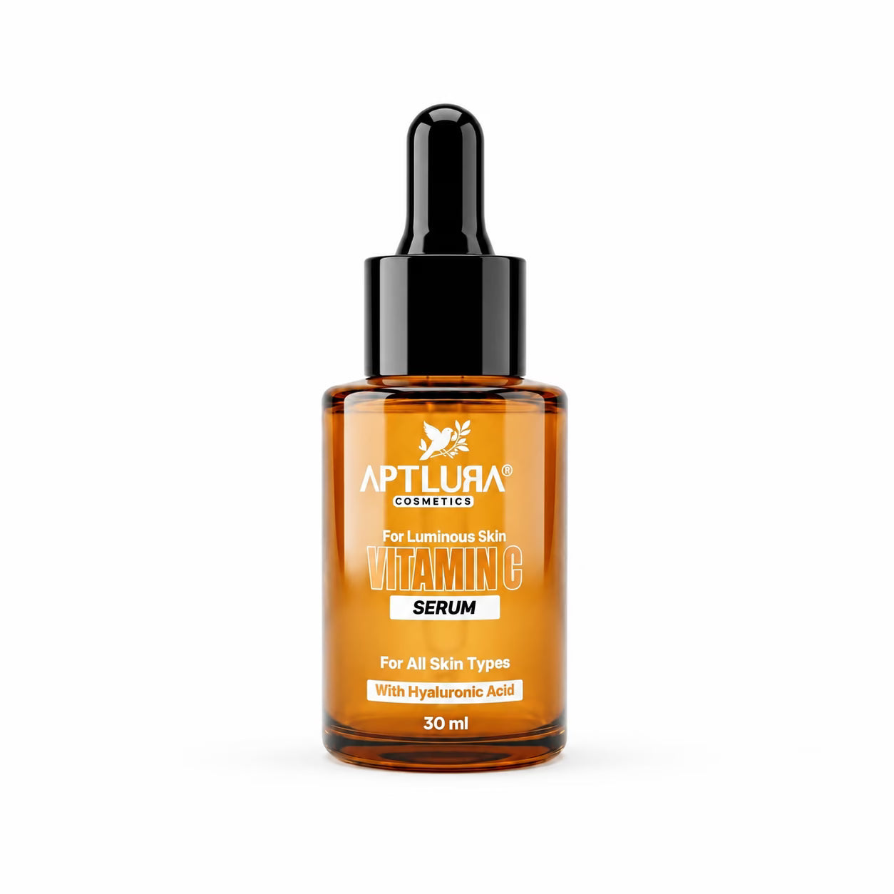 AptLura Vitamin Serum bottle on a white background